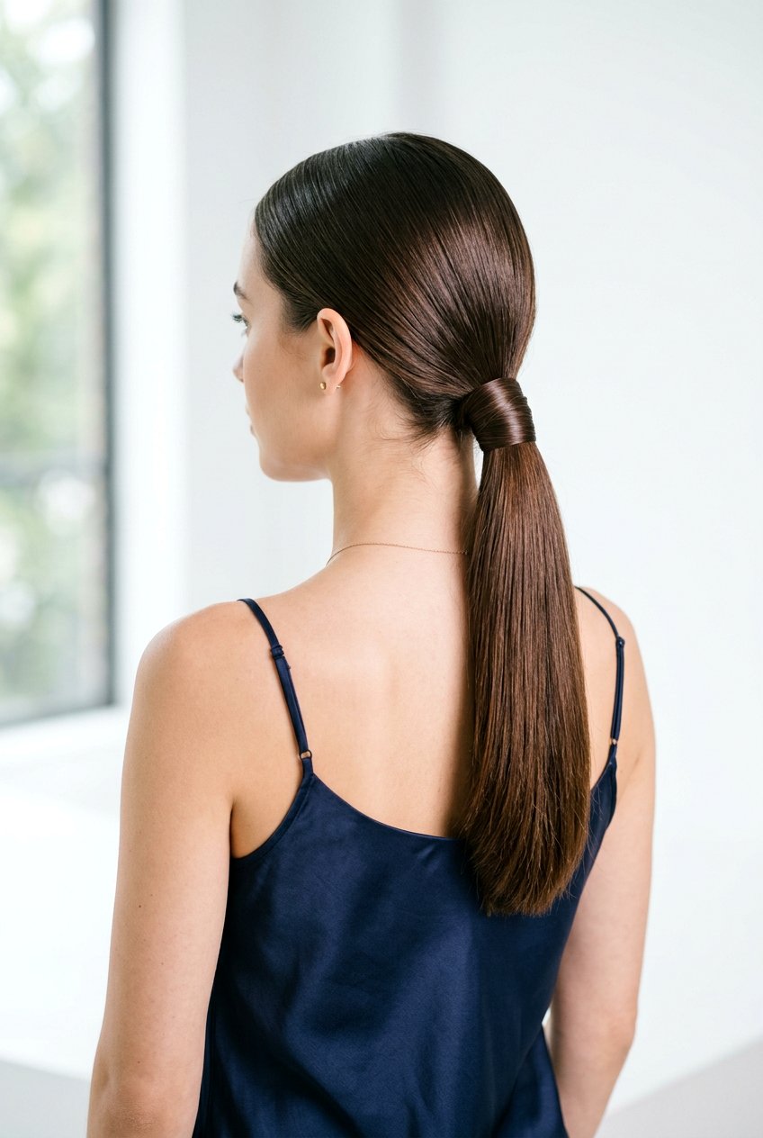 Sleek Low Ponytail - 20 best bridesmaid hairstyle ideas - 20 best bridesmaid hairstyle ideas