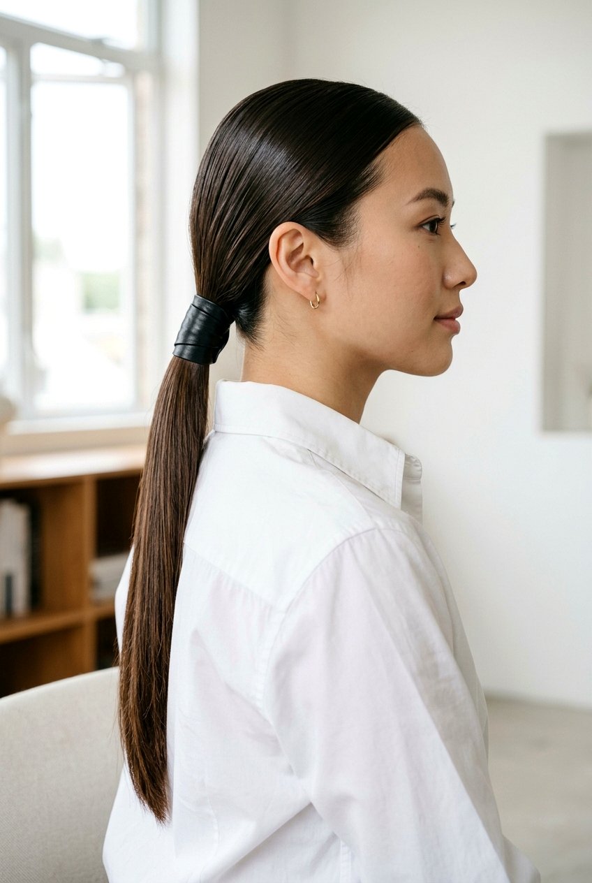 Sleek Low Ponytail - 20 internship hairstyle for college women - 20 internship hairstyle for college women