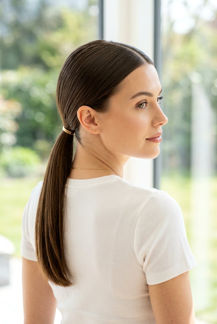 Sleek Low Ponytail For Spring - 20 spring hairstyles for women - 20 spring hairstyles for women