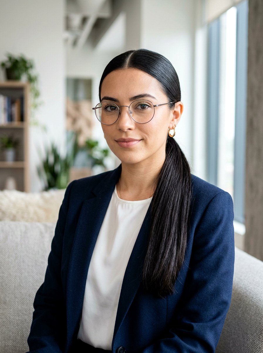 Sleek Low Ponytail Middle Part - 20 light academia ponytail hairstyle - 20 light academia ponytail hairstyle