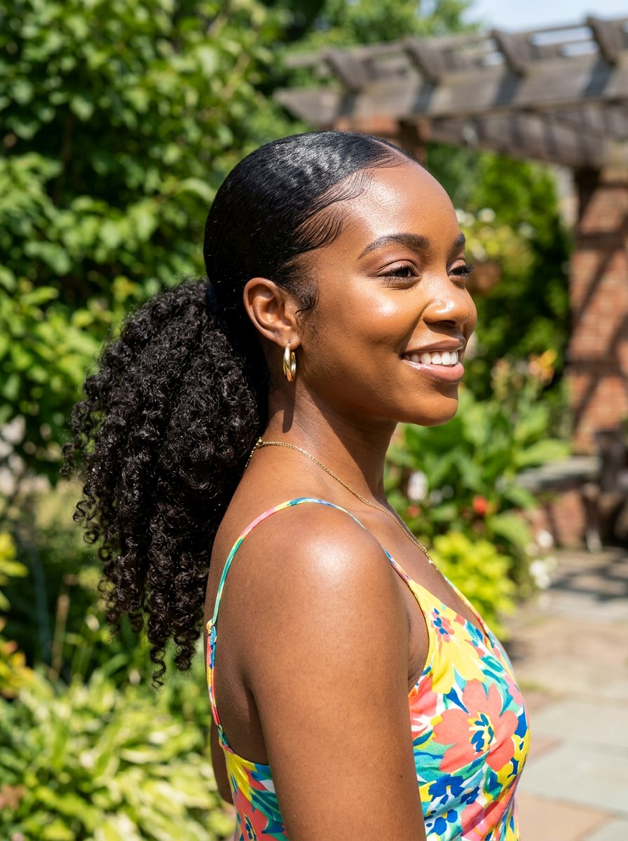 Sleek Low Ponytail On Natural Hair - 20 sleek hairstyle with low ponytail - 20 sleek hairstyle with low ponytail