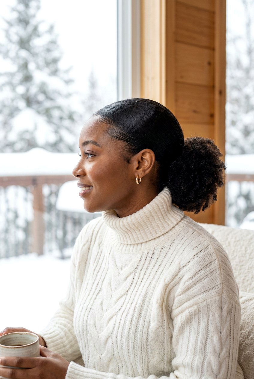 Sleek Low Puff Ponytail - 20 natural puff ponytail hairstyle - 20 natural puff ponytail hairstyle