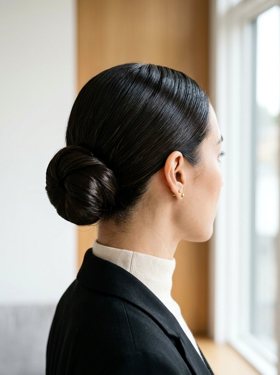 Sleek Low Sculpted Bun - 20 sculpted bun hairstyle - 20 sculpted bun hairstyle