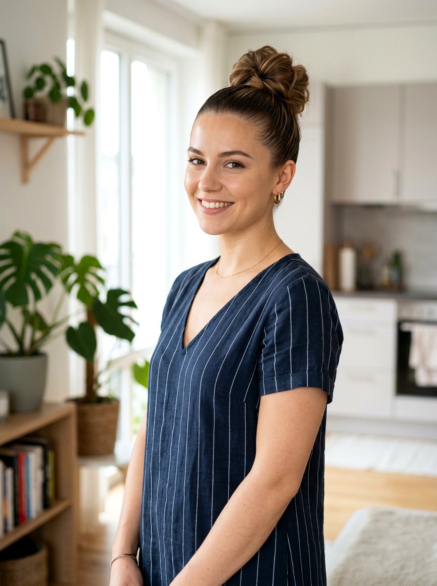 Sleek Messy Bun With Slick Roots - 20 sleek hairstyle for birthday party - 20 sleek hairstyle for birthday party