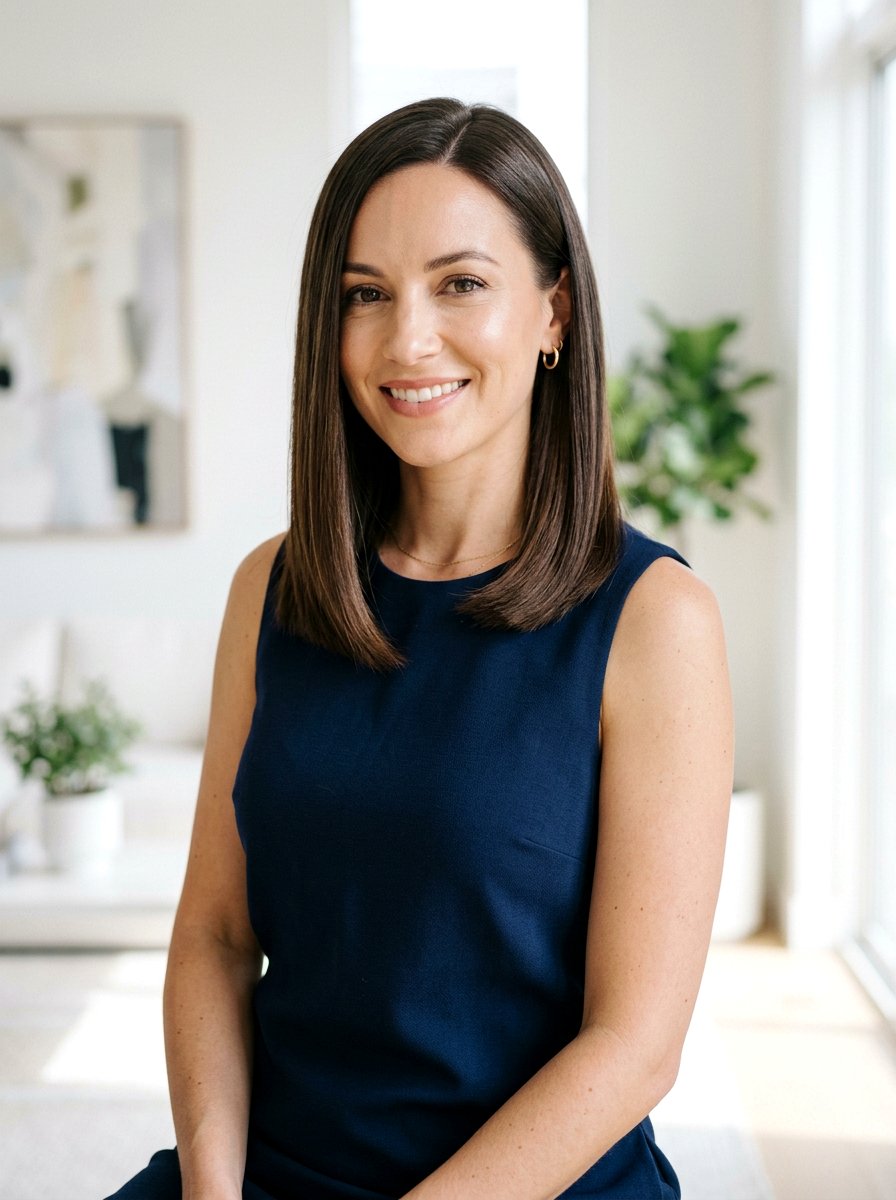 Sleek Mid Length Cut - 20 polished haircut for mature women - 20 polished haircut for mature women