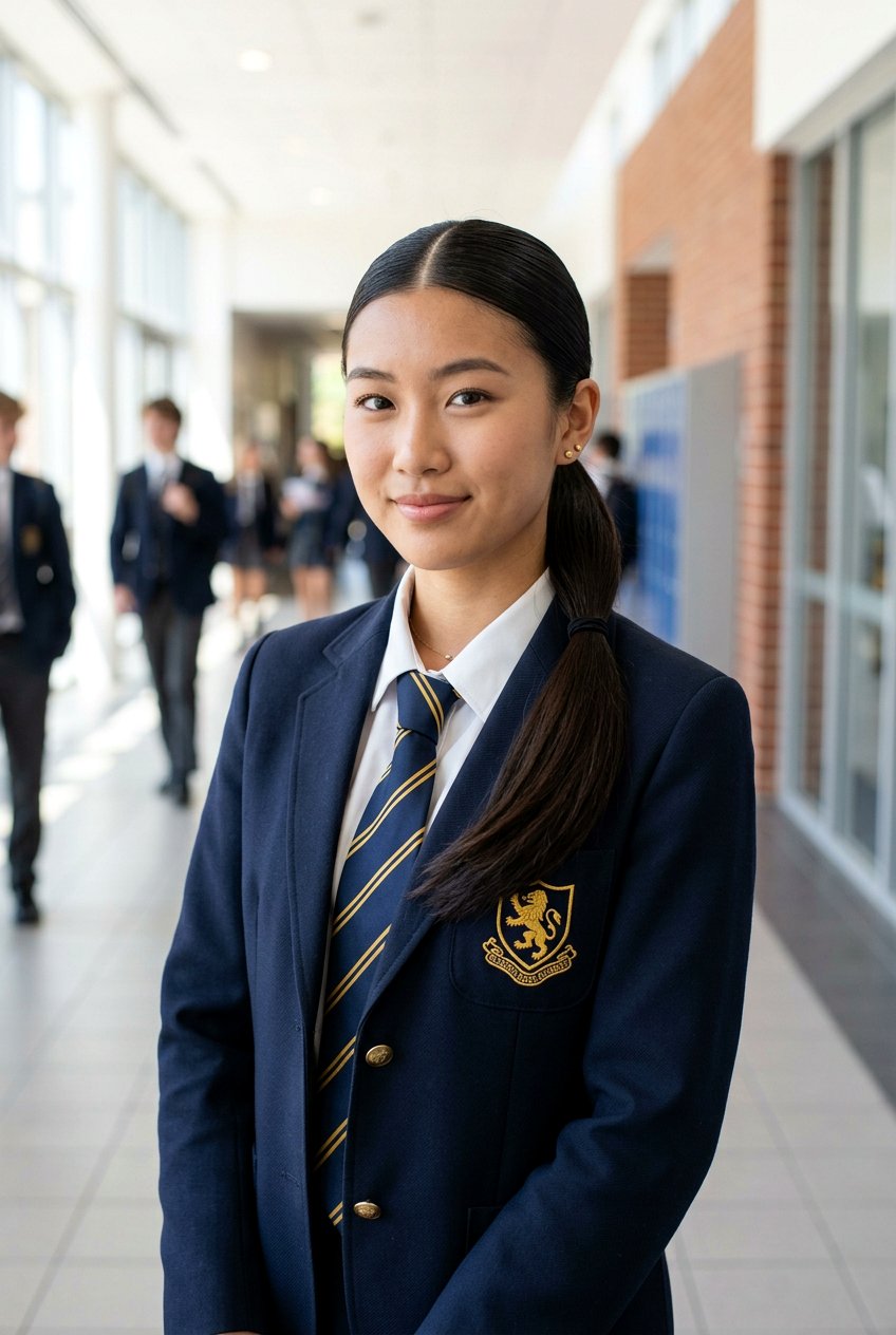 Sleek Middle Part Ponytail - 20 quick ponytail for school mornings - 20 quick ponytail for school mornings