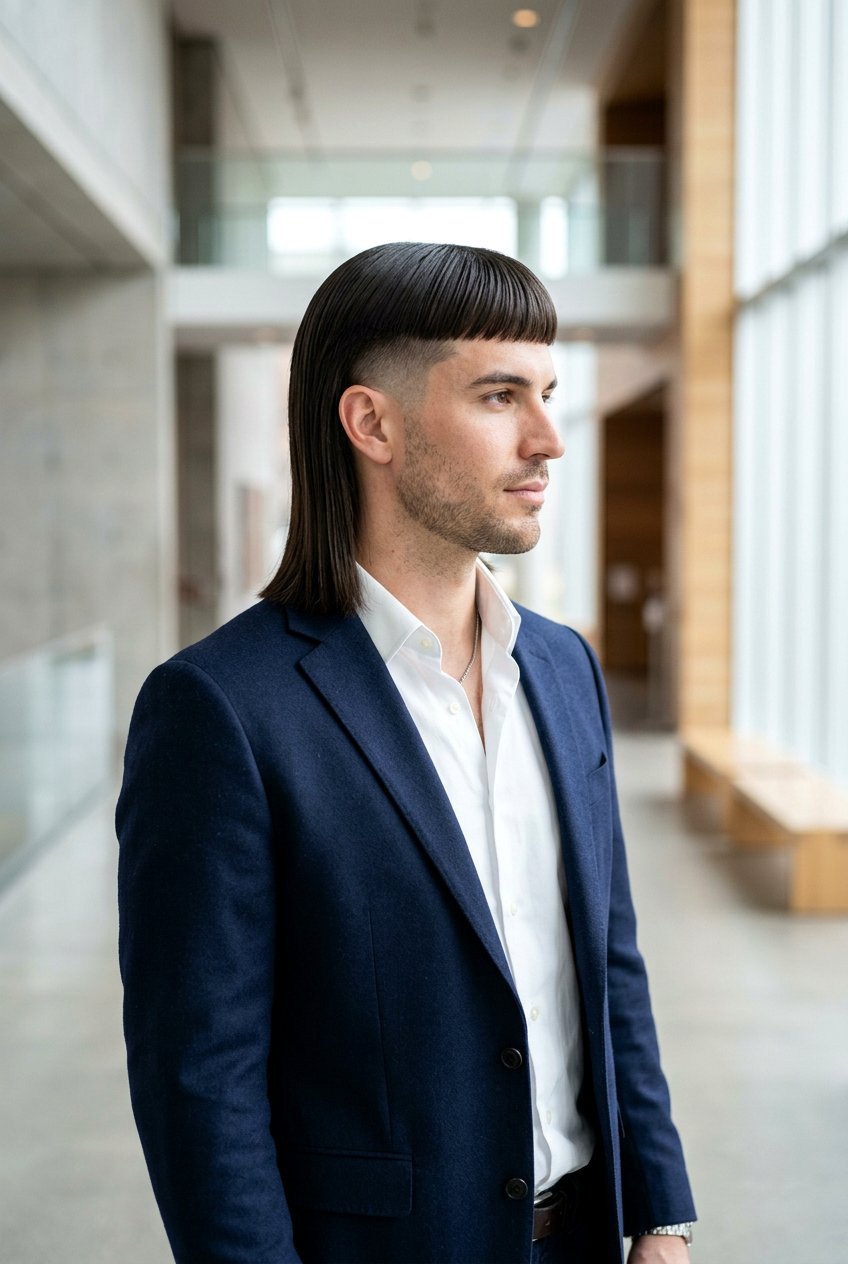 Sleek Modern Mullet - 20 modern mullet for straight hair - 20 modern mullet for straight hair