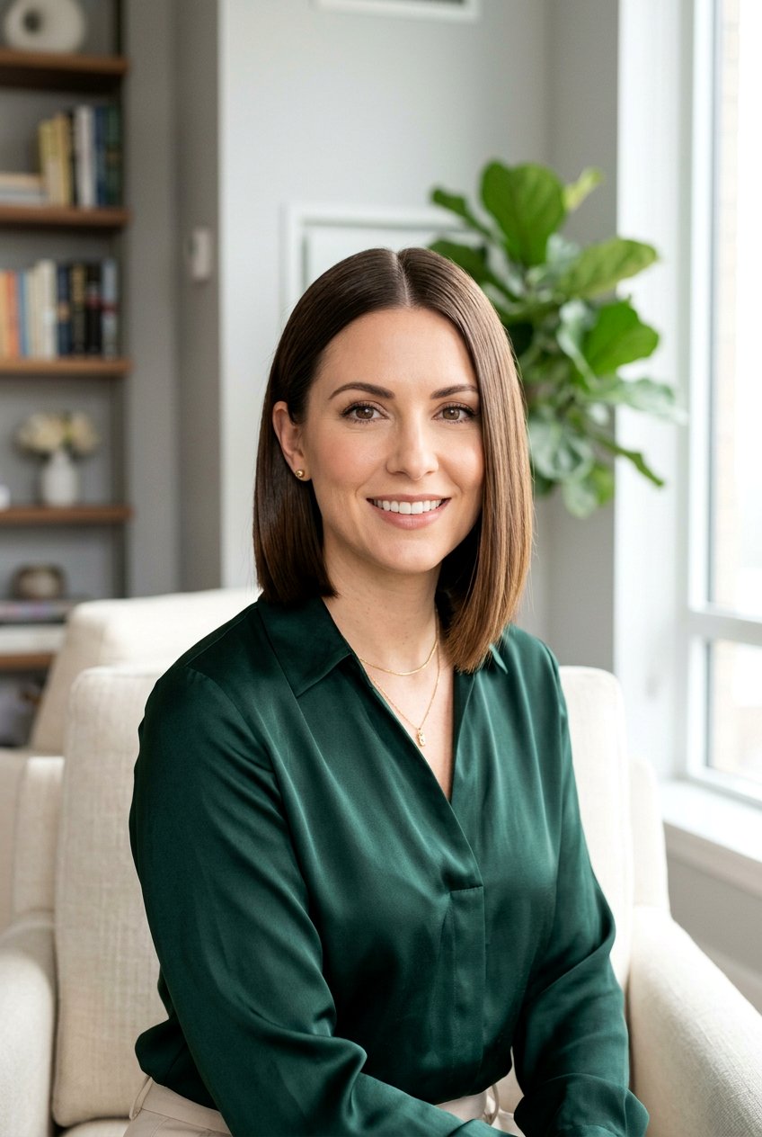 Sleek Mom Bob With Middle Part - 20 mom bob haircut with middle part - 20 mom bob haircut with middle part