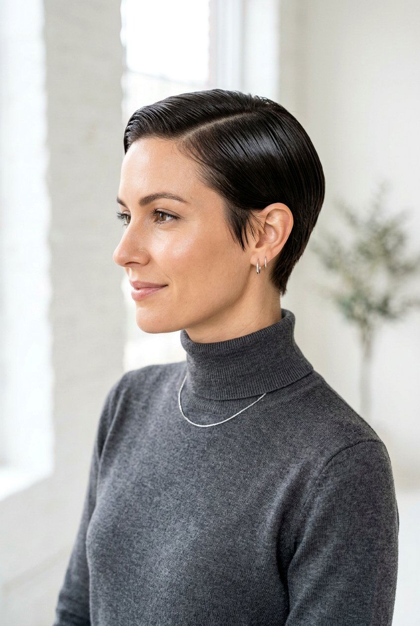 Sleek Pixie Cut - 20 pixie haircuts for women - 20 pixie haircuts for women