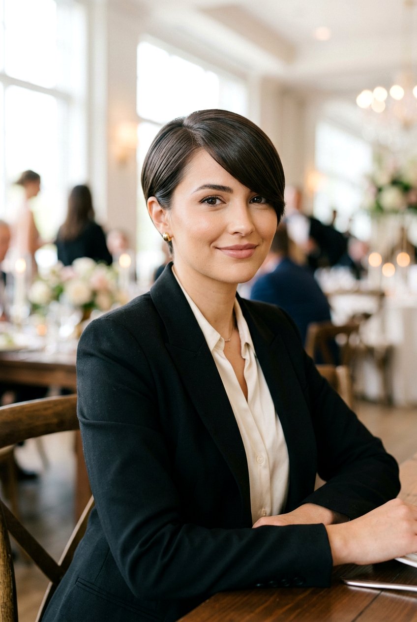 Sleek Pixie Cut With Long Fringe - 20 pixie cut with long fringe - 20 pixie cut with long fringe