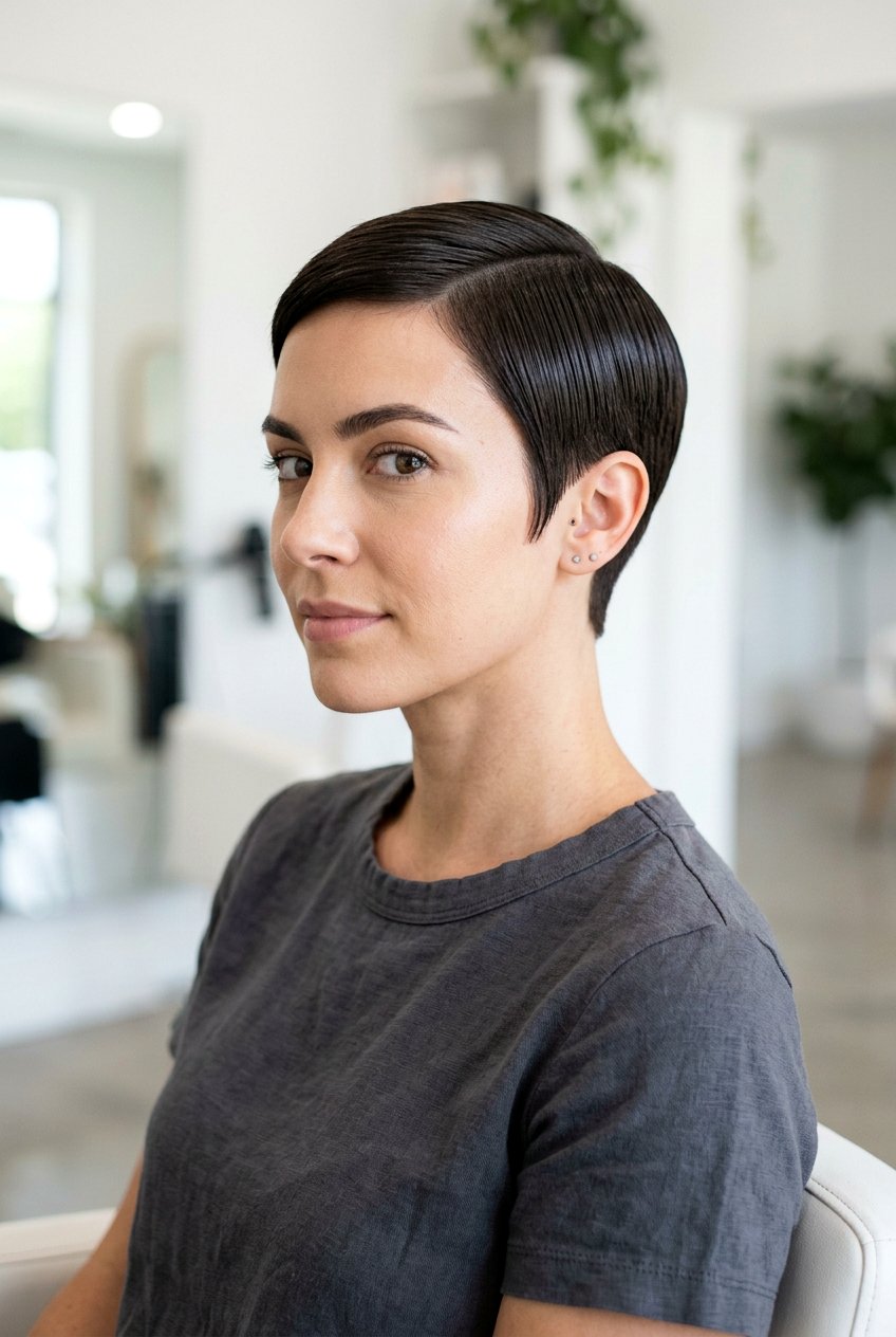 Sleek Pixie With Clean Edges - 20 sleek cropped pixie haircut - 20 sleek cropped pixie haircut