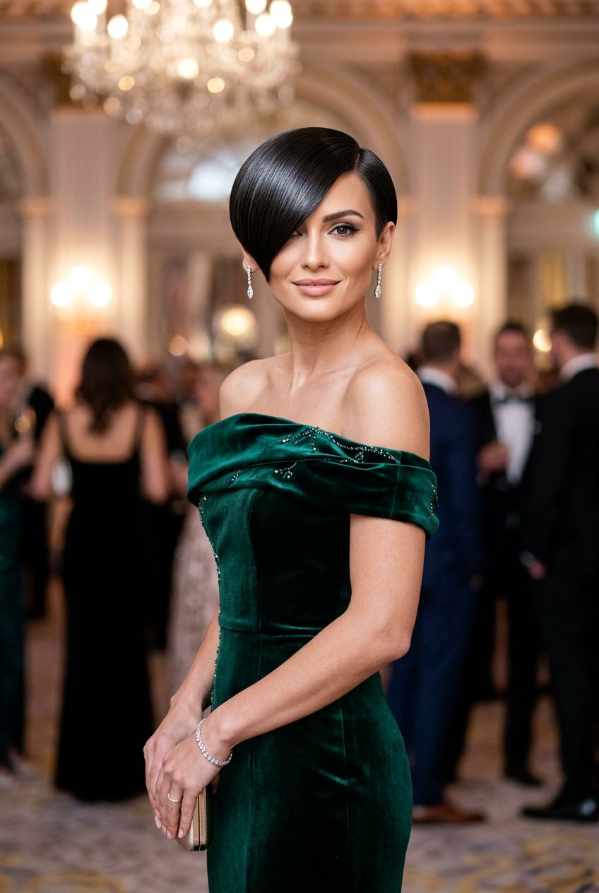 Sleek Pixie With Long Fringe - 20 feminine pixie with long bangs - 20 feminine pixie with long bangs