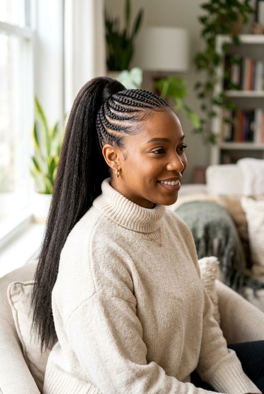 Sleek Ponytail On Natural Hair Protective Style - 20 slick back ponytail for natural hair - 20 slick back ponytail for natural hair