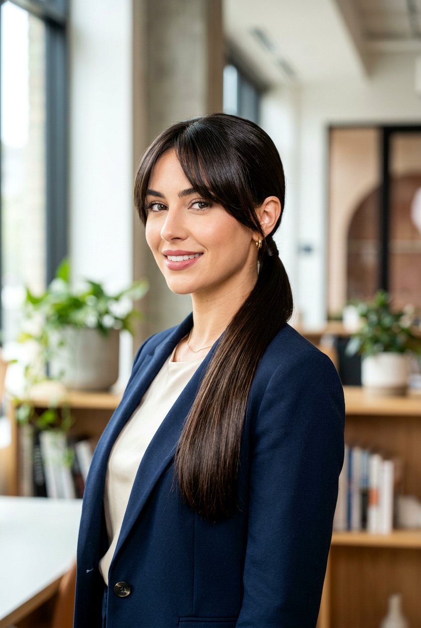 Sleek Ponytail With Curtain Bangs - 20 ponytail with curtain bangs - 20 ponytail with curtain bangs