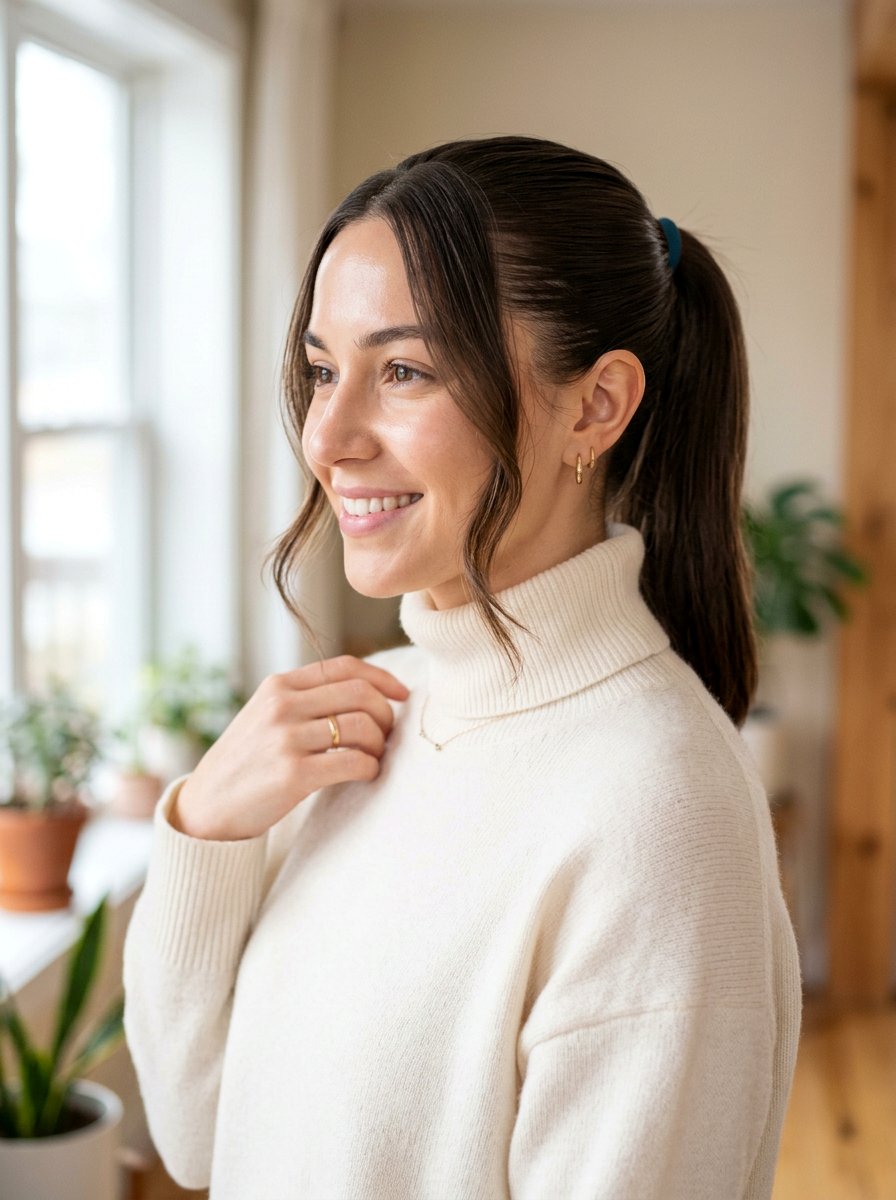 Sleek Ponytail With Face Framing Pieces - 20 easy sleek ponytail styling ideas - 20 easy sleek ponytail styling ideas