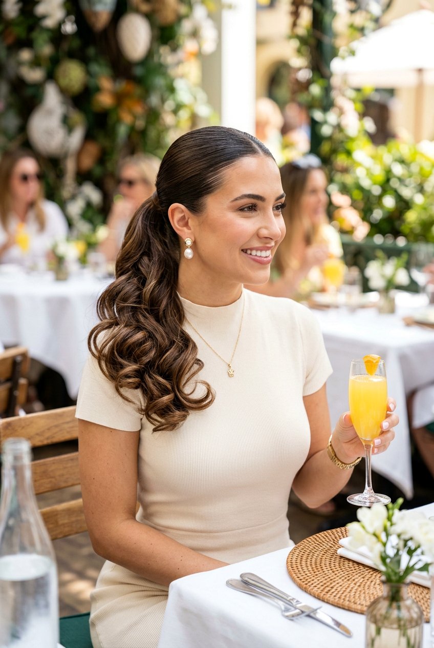 Sleek Ponytail With Glam Curls - 20 bridal shower ponytail with curls - 20 bridal shower ponytail with curls