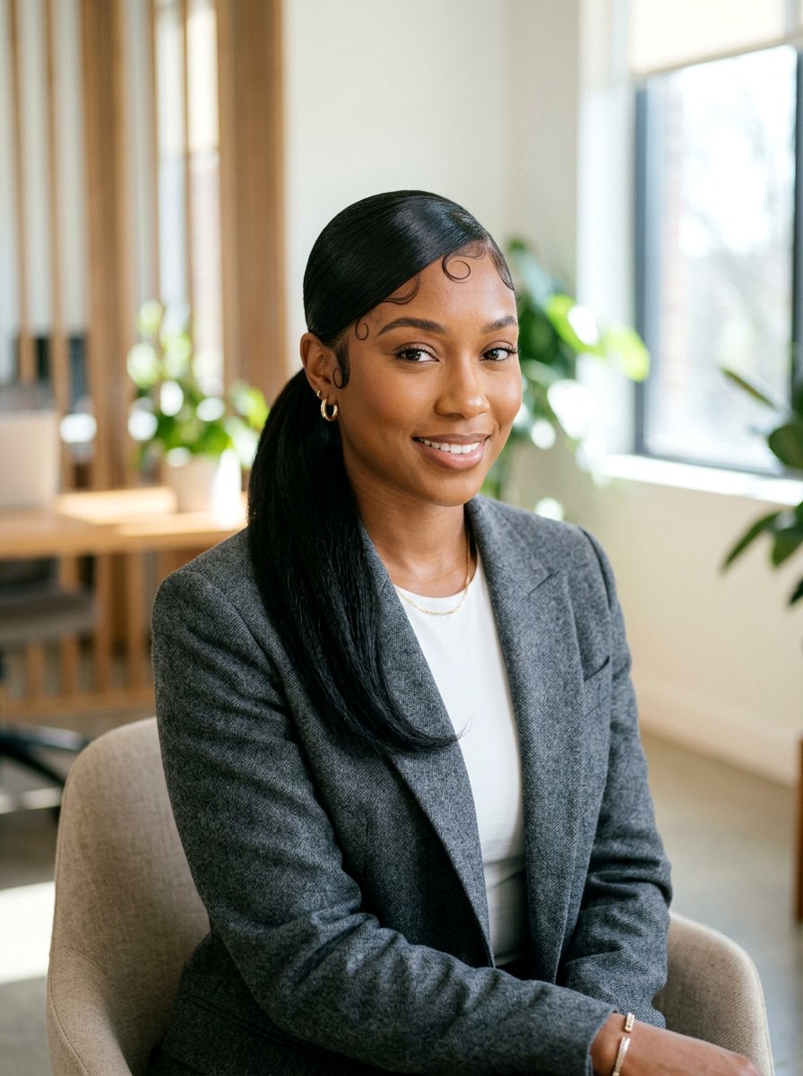 Sleek Ponytail With Side Part And Swoop - 20 sleek office ponytail with side part - 20 sleek office ponytail with side part