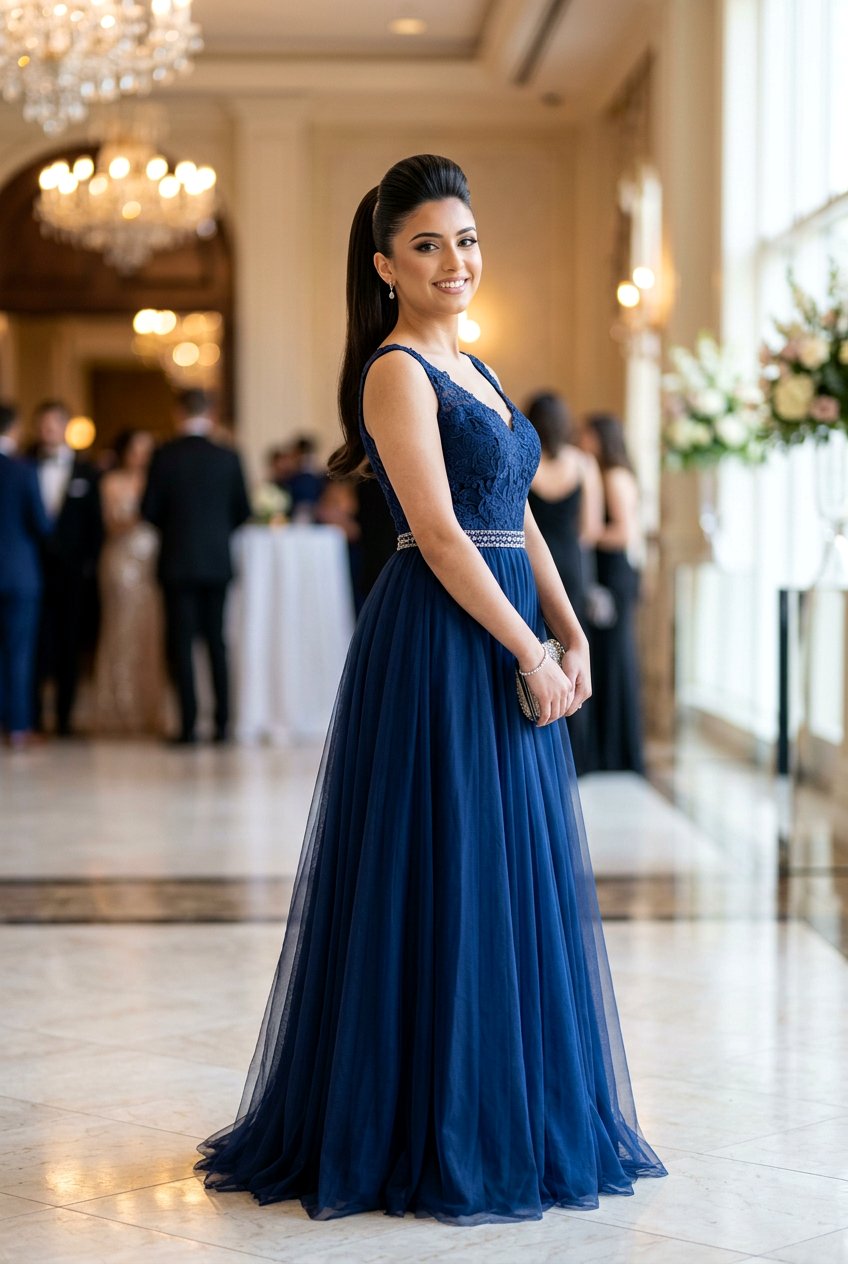 Sleek Ponytail With Volume On Top - 20 prom hairstyle with sleek ponytail - 20 prom hairstyle with sleek ponytail