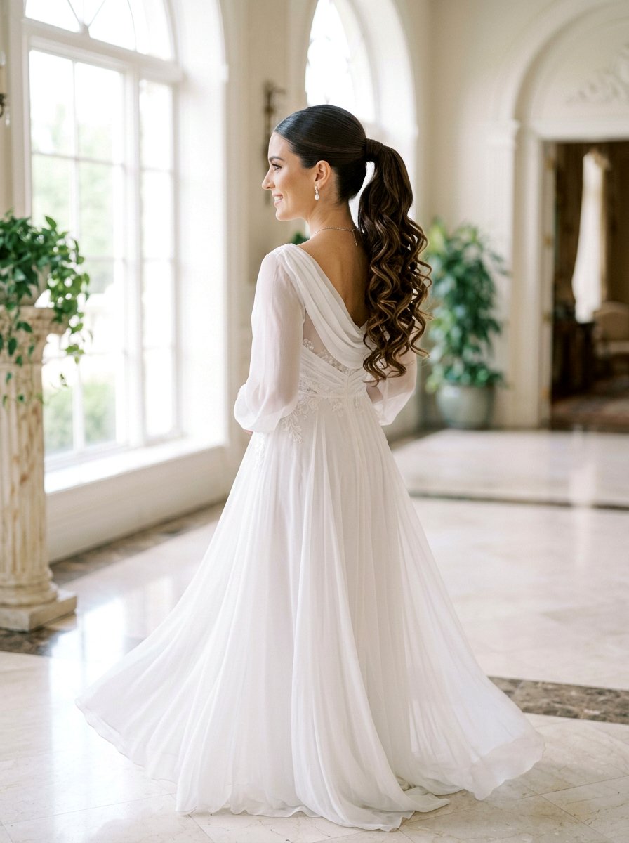 Sleek Ponytail With Waterfall Curls - 20 sleek prom ponytail with curls - 20 sleek prom ponytail with curls