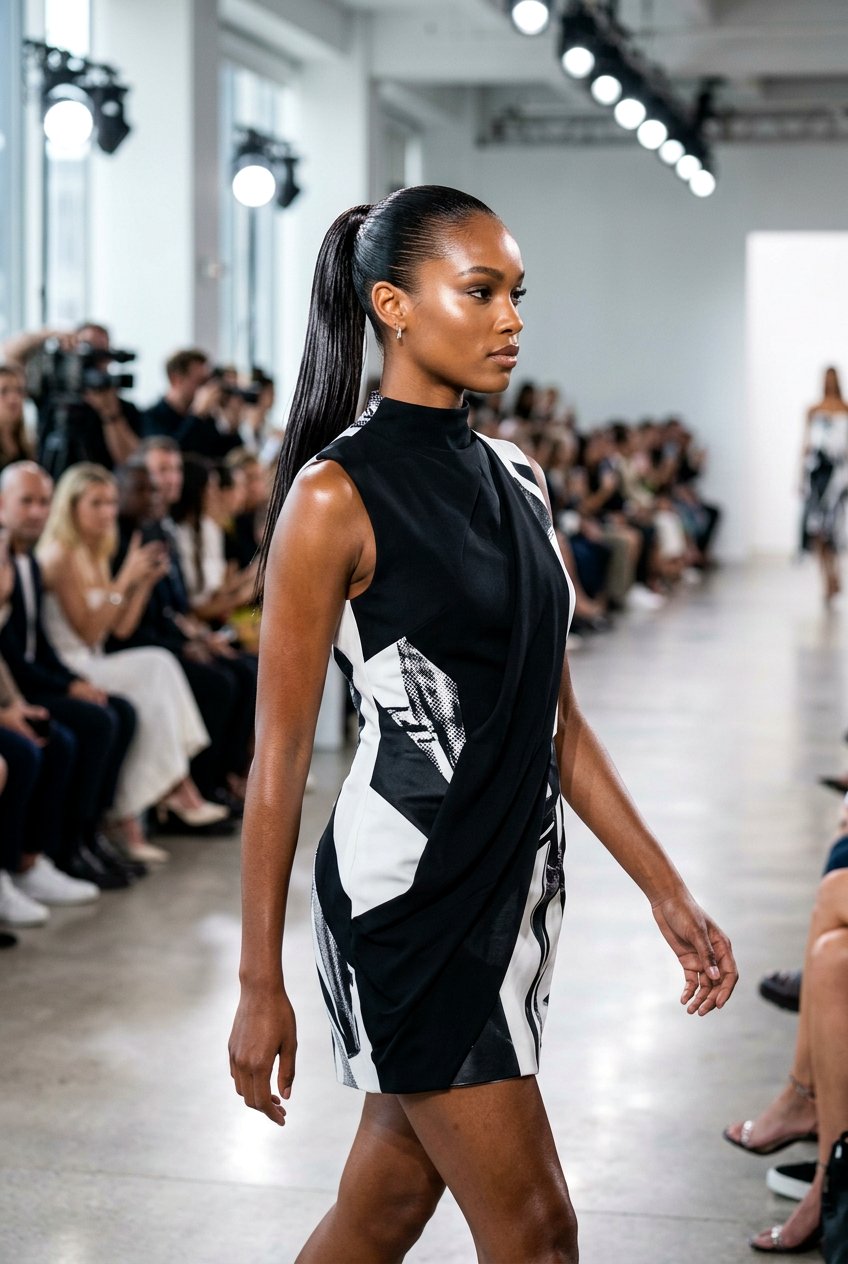 Sleek Ponytail With Wet Look Finish - 20 prom hairstyle with sleek ponytail - 20 prom hairstyle with sleek ponytail