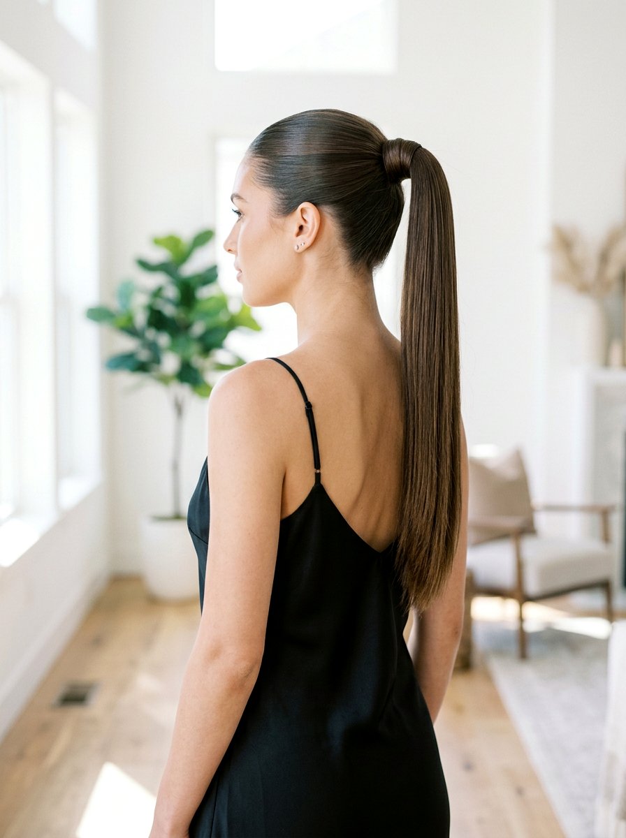 Sleek Ponytail With Wrap - 20 easy sleek ponytail styling ideas - 20 easy sleek ponytail styling ideas
