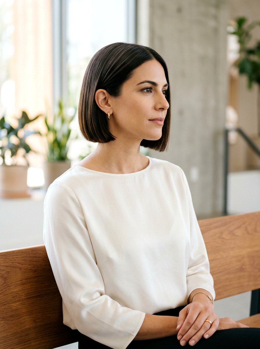 Sleek Prada Bob - 20 polished bob for fine straight hair - 20 polished bob for fine straight hair