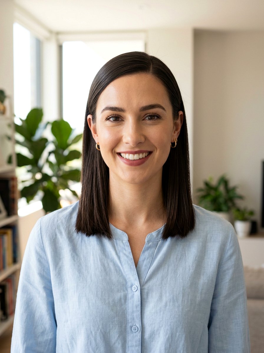 Sleek Pulled Back Lob - 20 no fuss interview hairstyle for women - 20 no fuss interview hairstyle for women