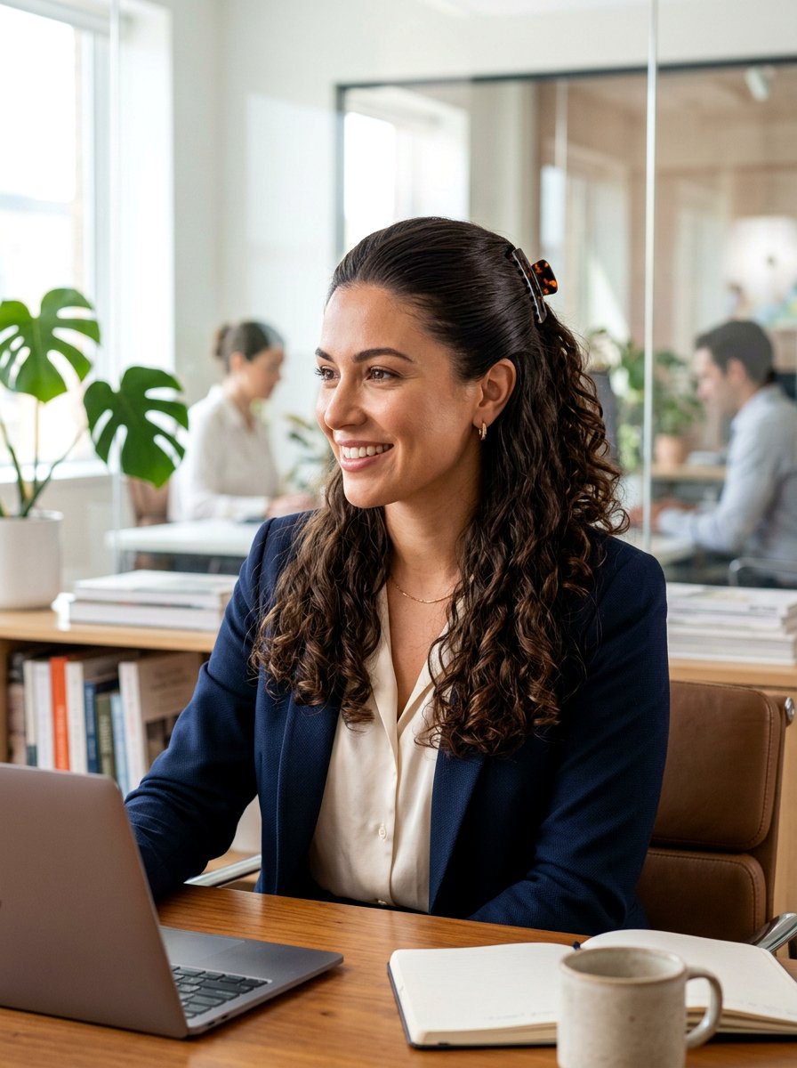 Sleek Root Curly Half Up Claw Clip - 20 claw clip half up for curly hair - 20 claw clip half up for curly hair