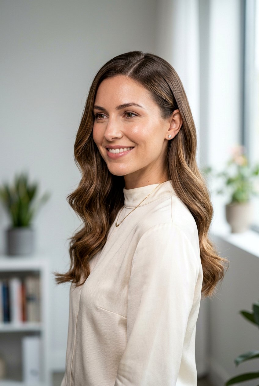 Sleek Roots With Soft Waves - 20 effortless waves hairstyle - 20 effortless waves hairstyle