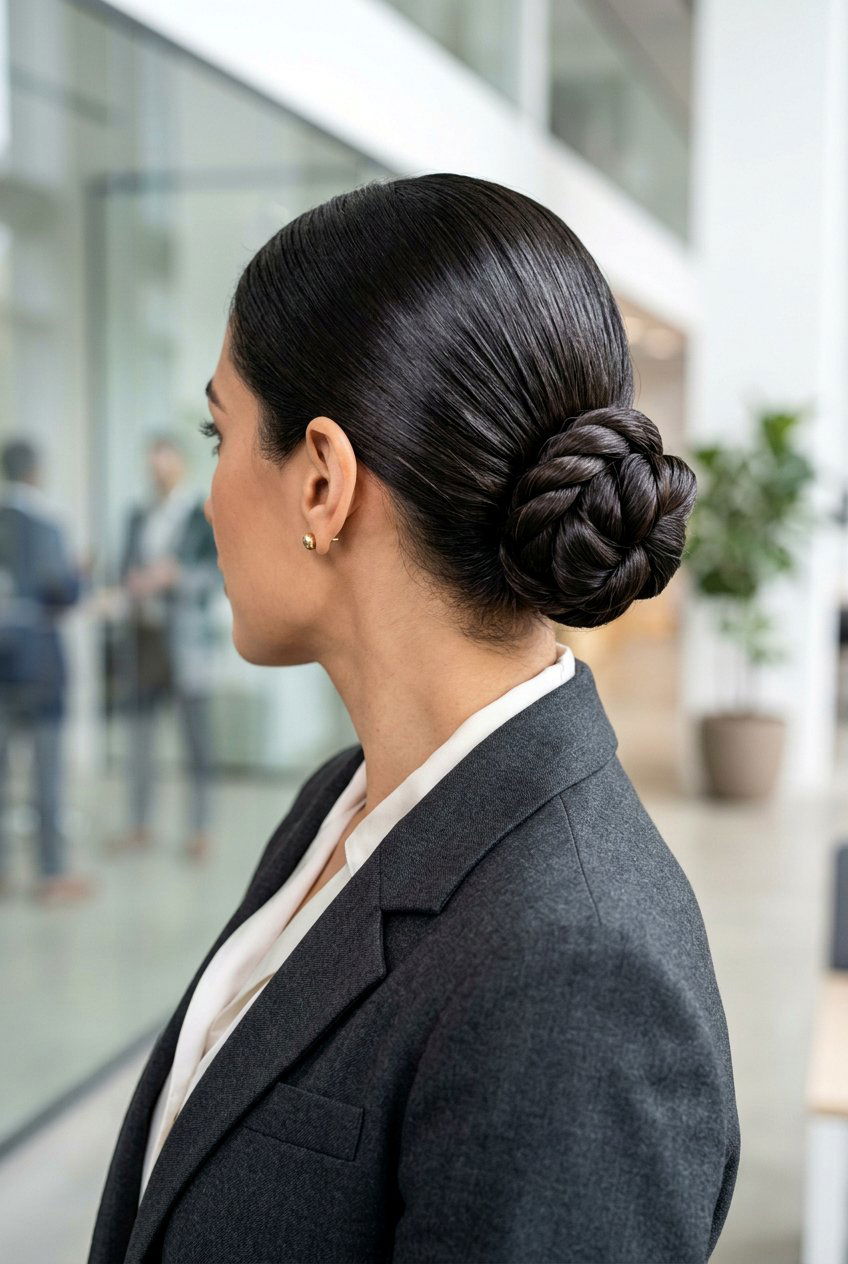 Sleek Rope Twist Bun - 20 rope twist bun hairstyle - 20 rope twist bun hairstyle