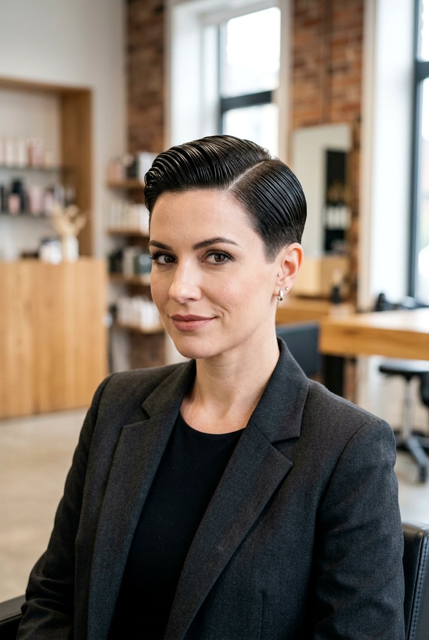 Sleek Short Back And Sides Pixie - 20 short straight hairstyles - 20 short straight hairstyles