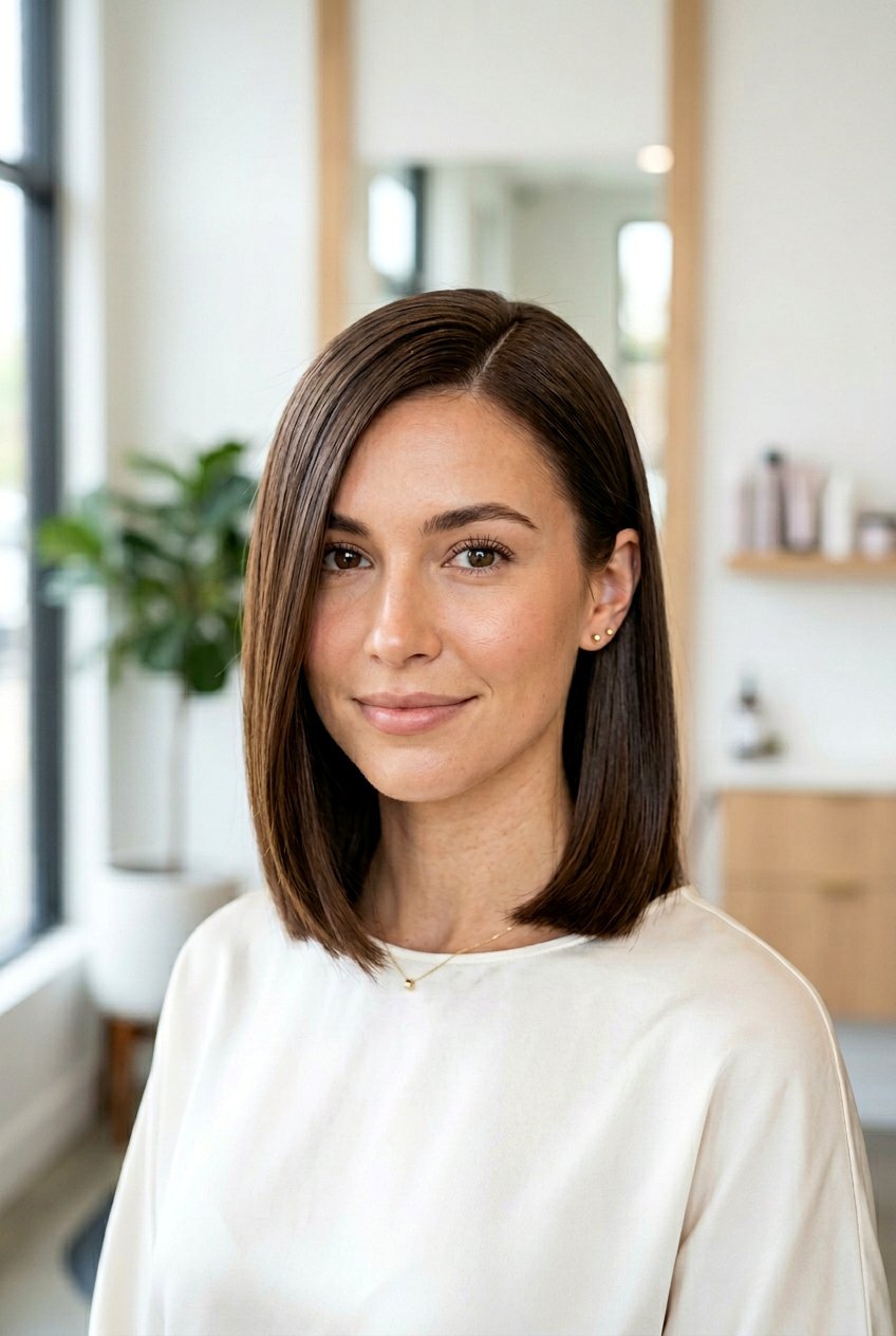 Sleek Side Part Bob - 20 clean girl hairstyles - 20 clean girl hairstyles