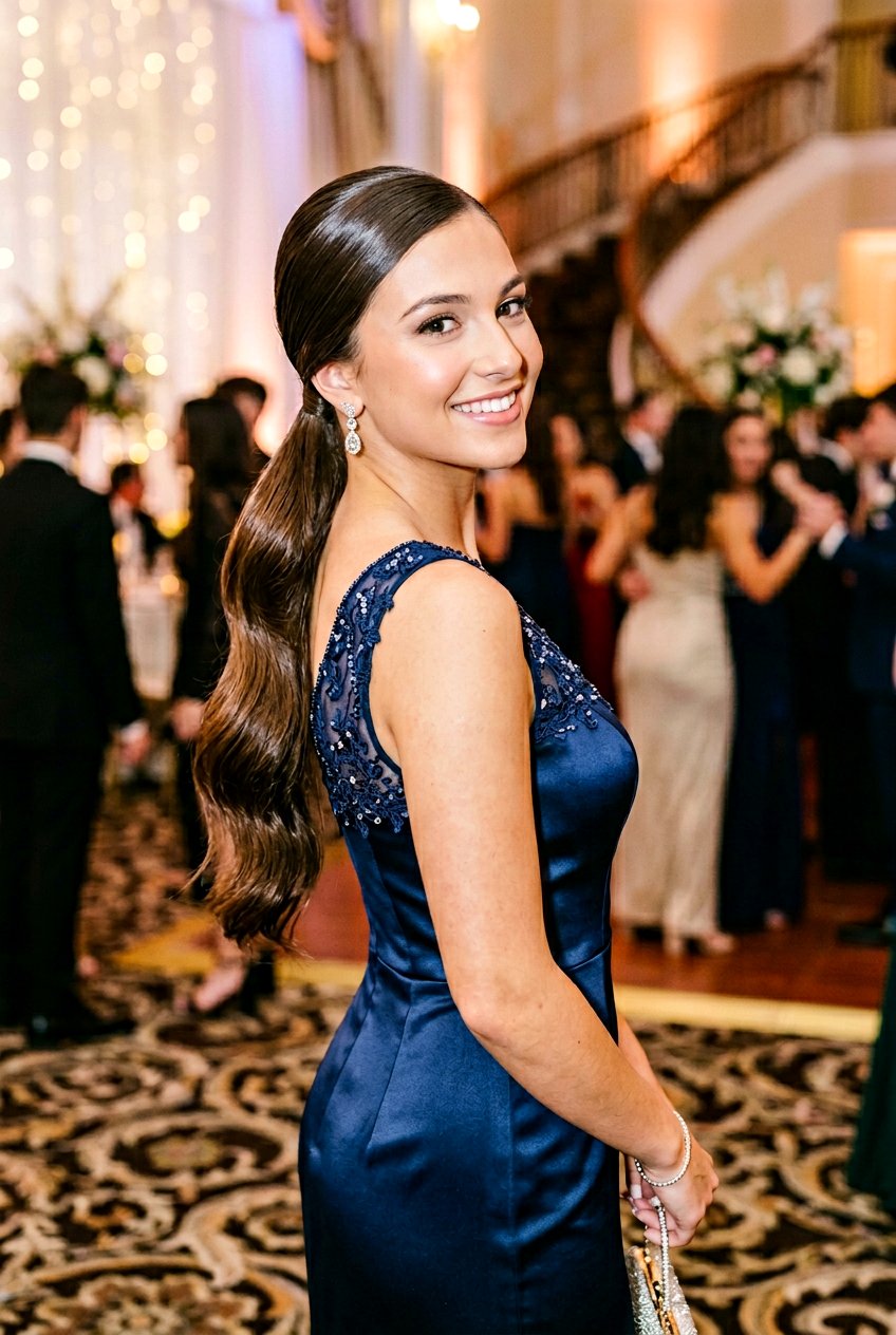 Sleek Side Ponytail Prom - 20 prom hairstyle with sleek ponytail - 20 prom hairstyle with sleek ponytail