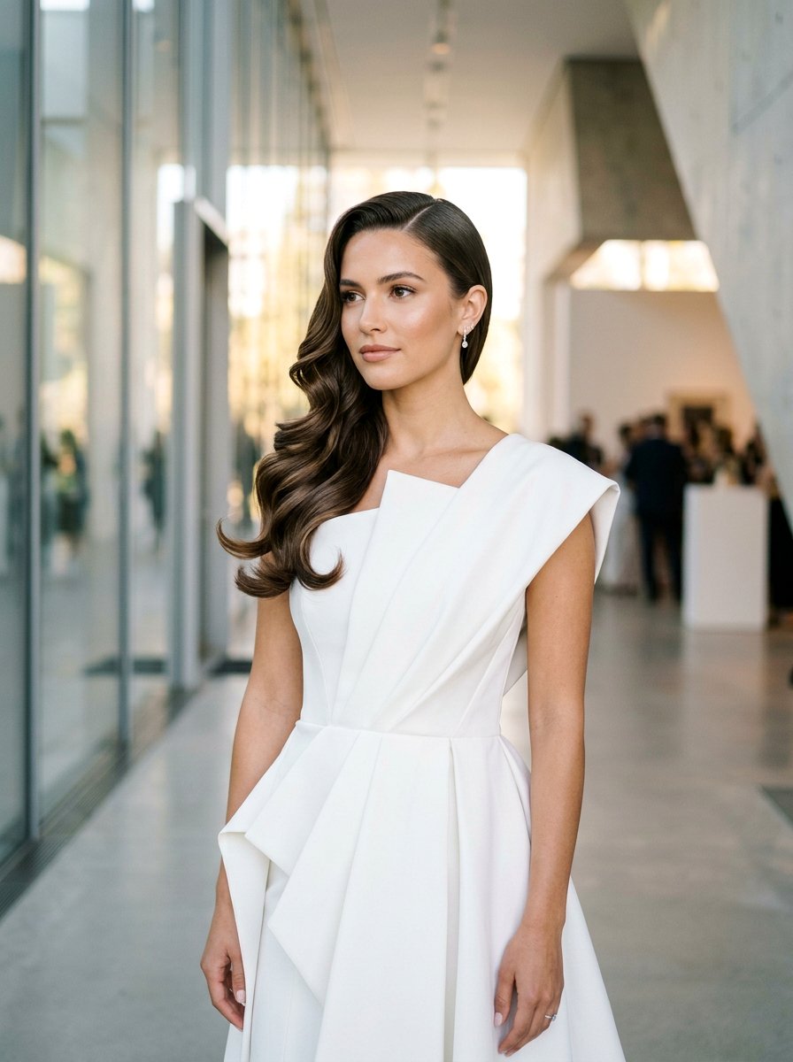 Sleek Side Swept Curls For Wedding - 20 side swept curls for bride - 20 side swept curls for bride