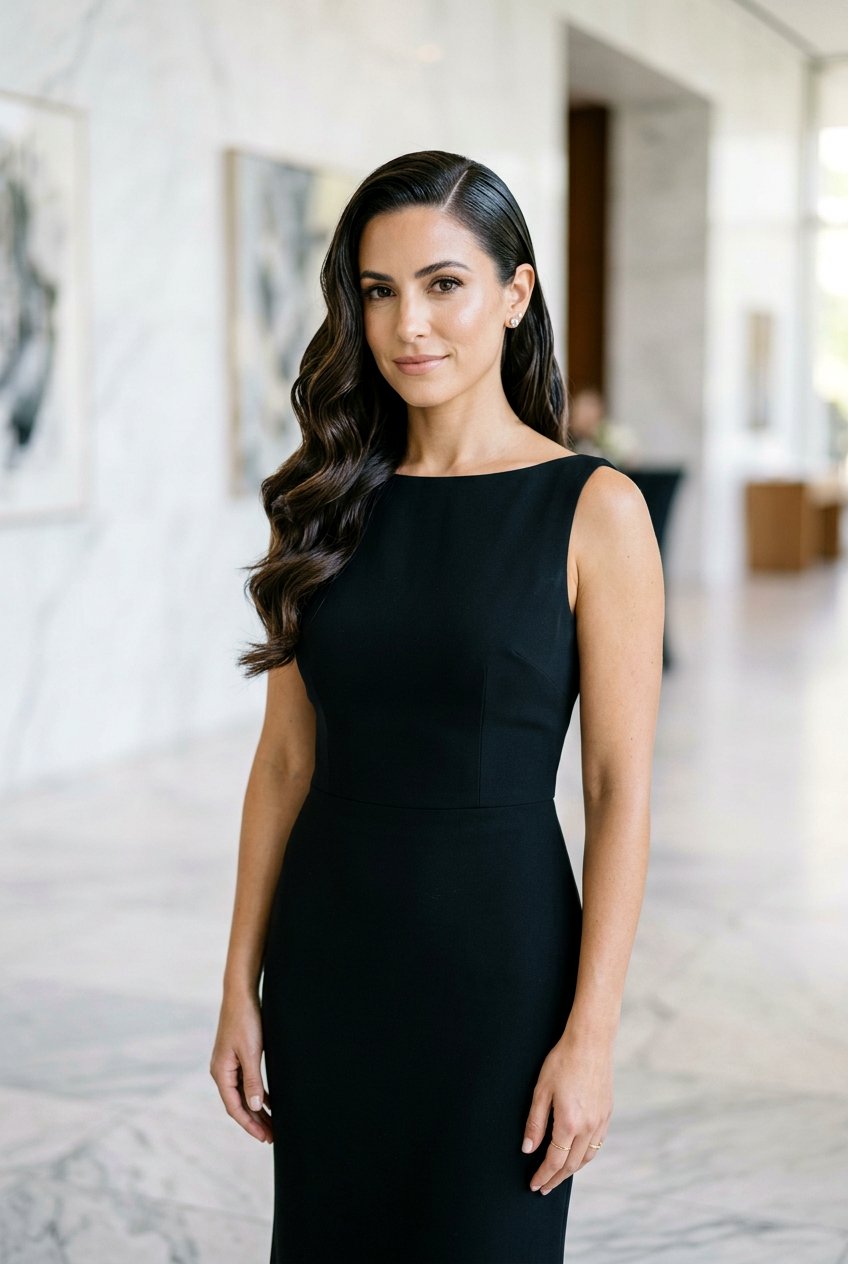 Sleek Side Swept Waves - 20 prom hairstyle with side swept waves - 20 prom hairstyle with side swept waves