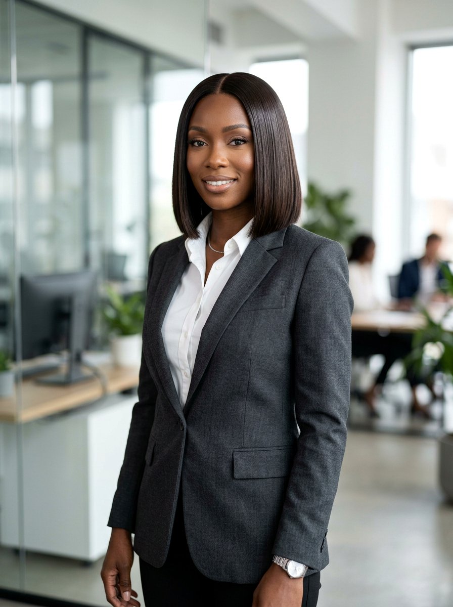 Sleek Silk Press Bob - 20 silk press bob for fine hair - 20 silk press bob for fine hair