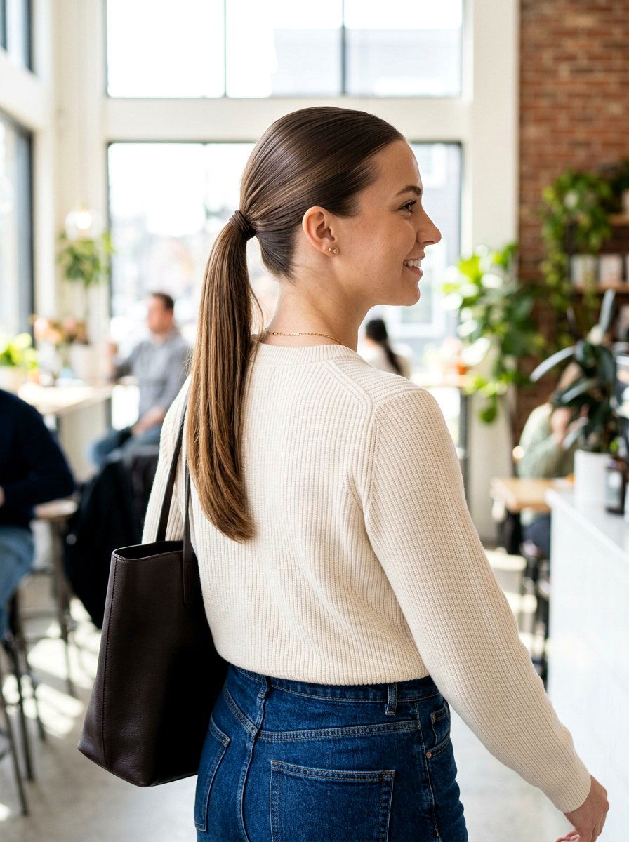 Sleek Slick Back Mid Ponytail - 20 sleek slick back ponytail - 20 sleek slick back ponytail