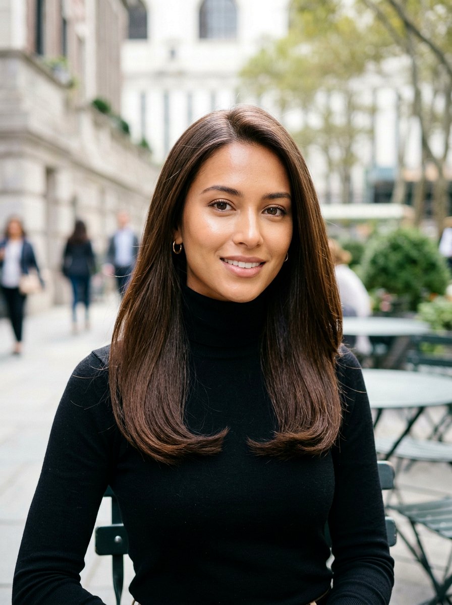 Sleek Straight Blowout - 20 glamorous blowout hairstyle ideas - 20 glamorous blowout hairstyle ideas