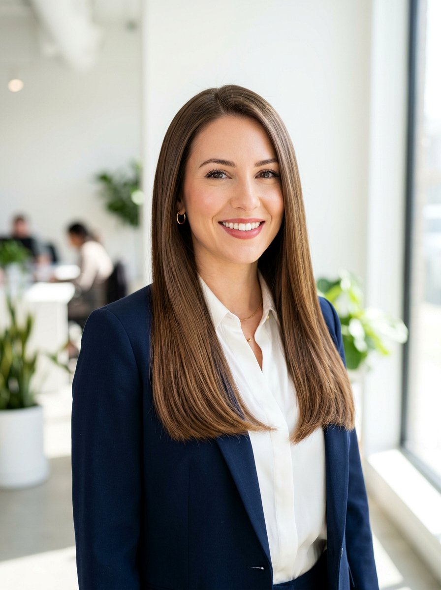 Sleek Straight Blowout - 20 interview hairstyle with simple blowout - 20 interview hairstyle with simple blowout