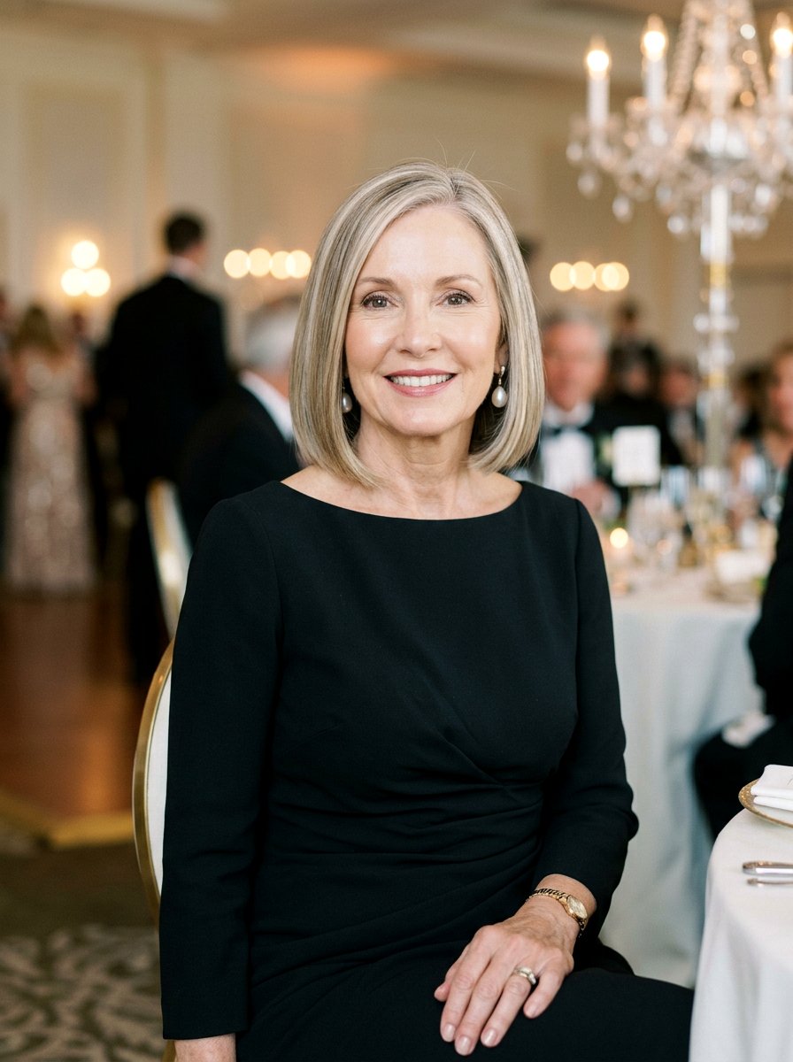 Sleek Straight Bob - 20 formal bob hairstyle for older women - 20 formal bob hairstyle for older women