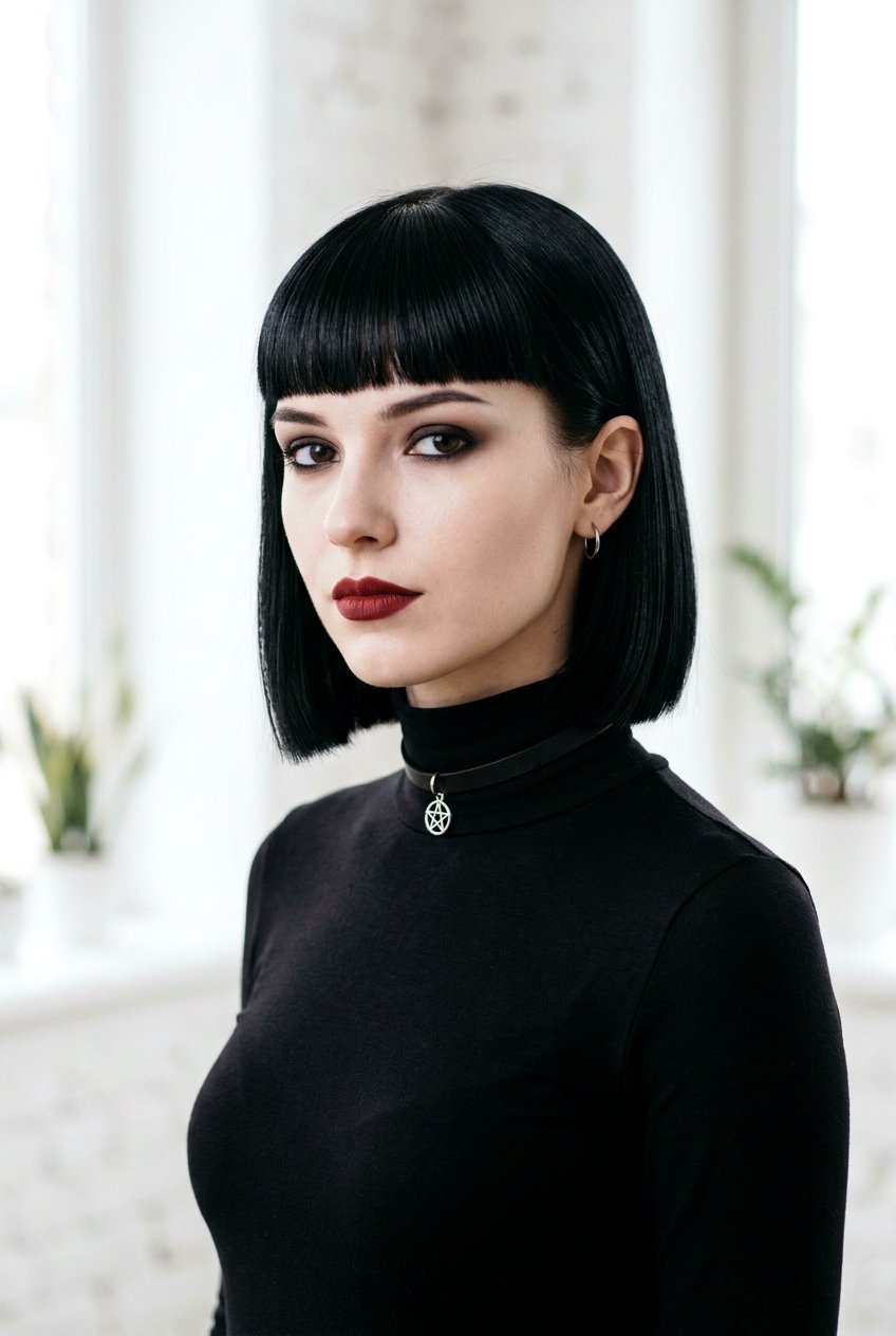 Sleek Straight Goth Bob Haircut - 20 goth bob haircut - 20 goth bob haircut