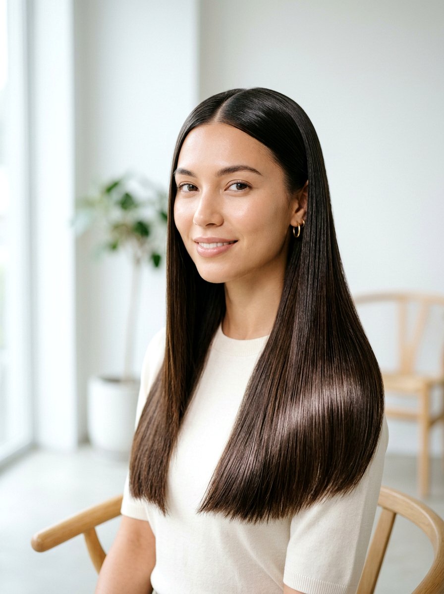 Sleek Straight Hair - 20 office hair ideas for women - 20 office hair ideas for women