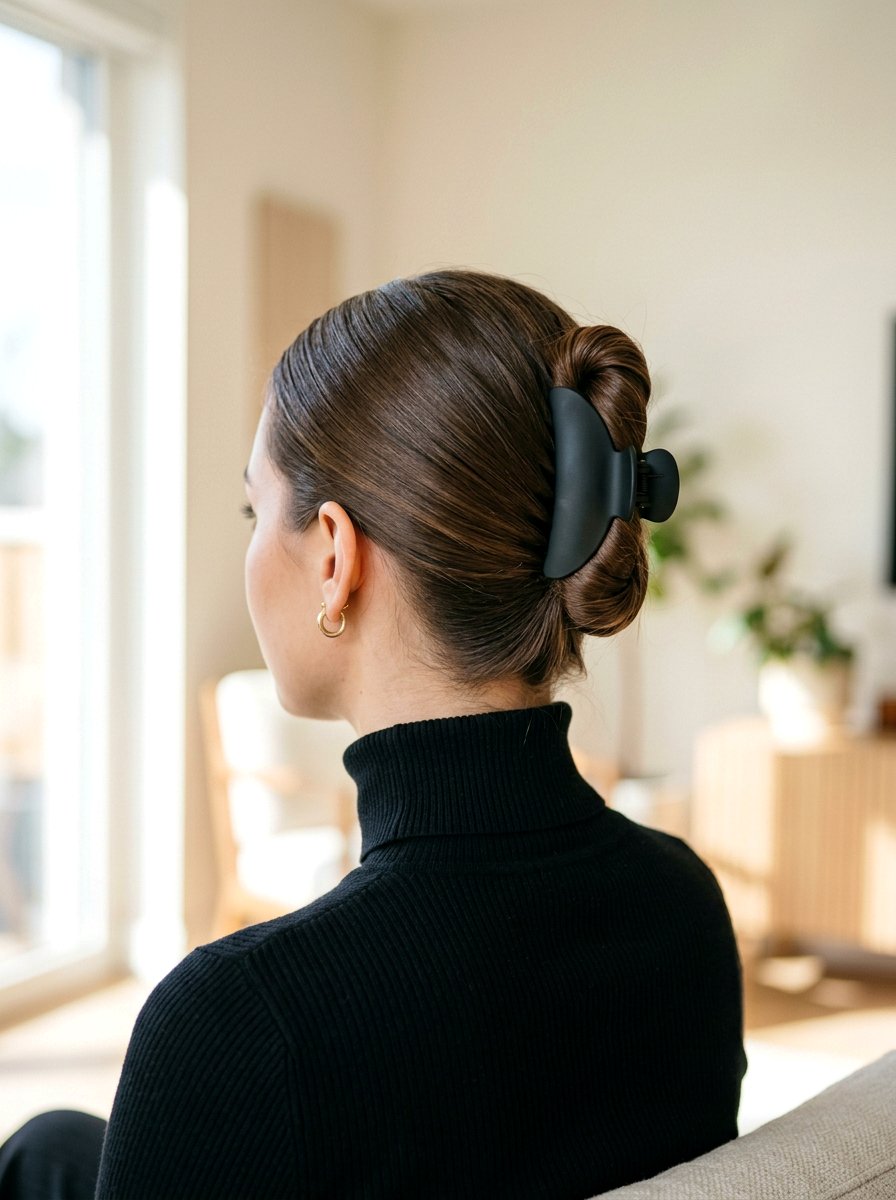 Sleek Straight Hair Claw Clip Twist - 20 claw clip twist for shoulder length hair - 20 claw clip twist for shoulder length hair