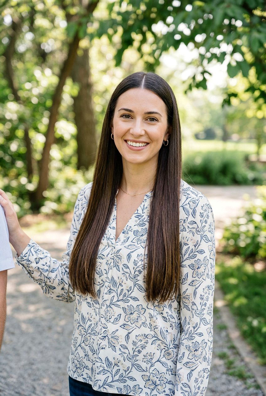 Sleek Straight Hair For Family Photos - 20 family session hairstyles - 20 family session hairstyles