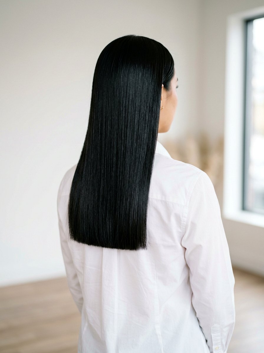 Sleek Straight Hair With Blunt Ends - 20 no fuss interview hairstyle for women - 20 no fuss interview hairstyle for women
