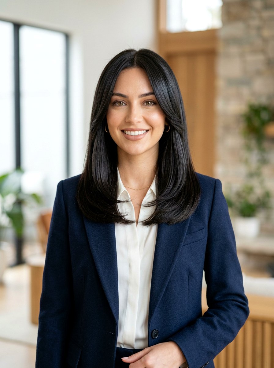 Sleek Straight Layered Blowout - 20 easy blowout styling ideas for layers - 20 easy blowout styling ideas for layers