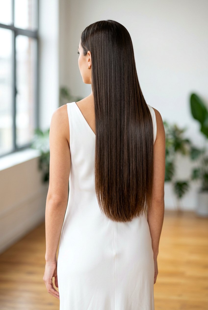 Sleek Straight Long Hair - 20 polished hairstyles for women - 20 polished hairstyles for women