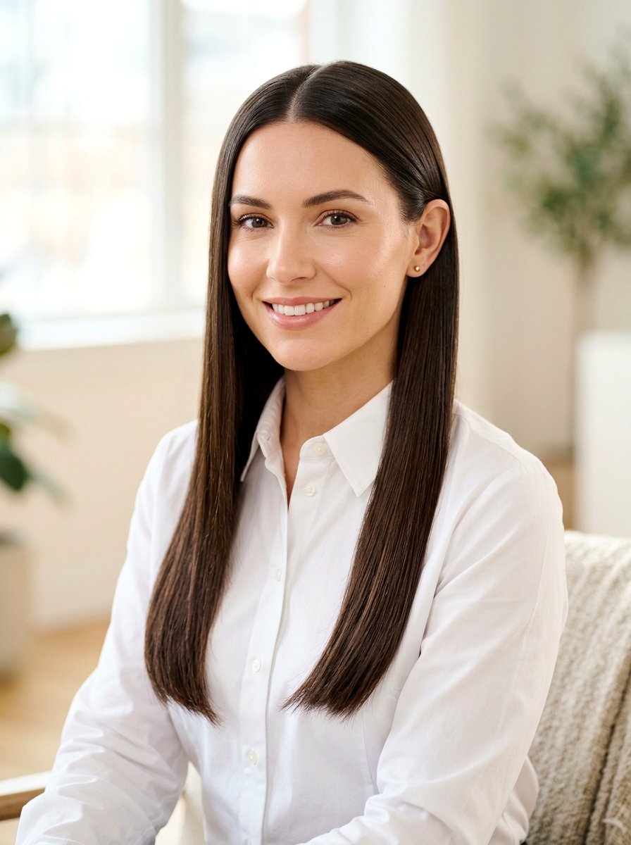 Sleek Straight Long Haircut - 20 polished haircut for professional women - 20 polished haircut for professional women