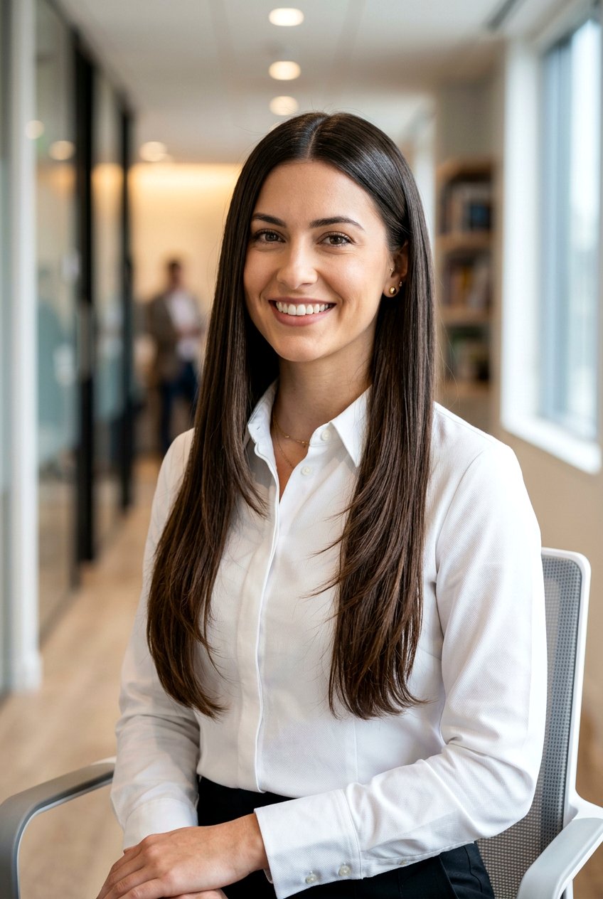 Sleek Straight Long Layered Hair - 20 campus hairstyle for long layers - 20 campus hairstyle for long layers