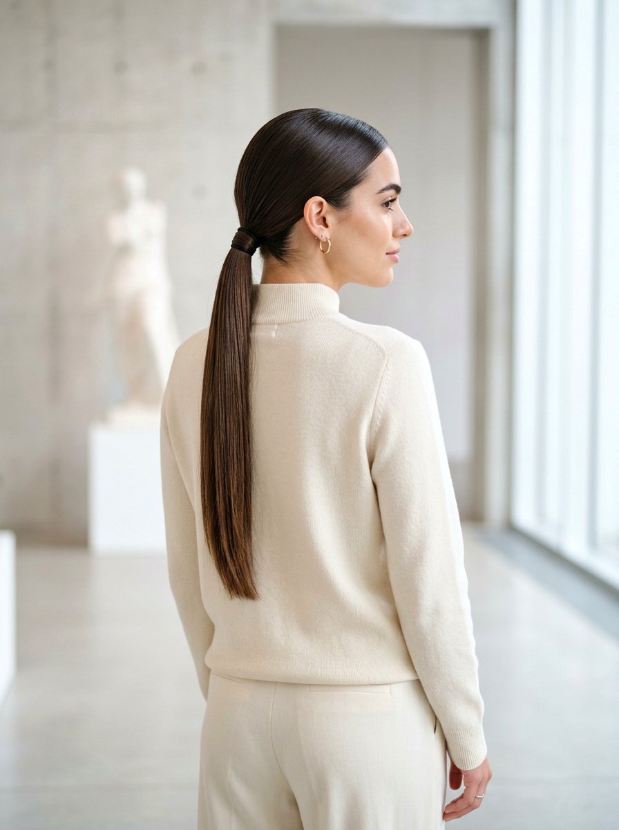 Sleek Straight Low Ponytail - 20 sleek hairstyle with low ponytail - 20 sleek hairstyle with low ponytail